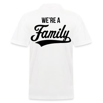We're A Family (Familie / Vater / Mutter / Geburt) - Männer Poloshirt - Weiß - Hinten - Kai (181cm)