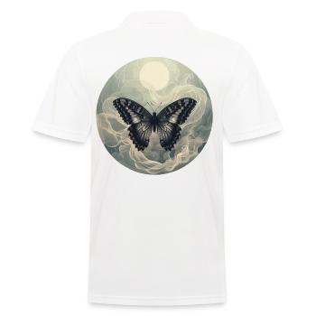 Butterfly Tone - Men's Polo Shirt - white - Back - Kai (181cm)