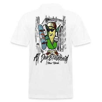 skateboard - Polo Homme - blanc - Dos - Kai (181cm)