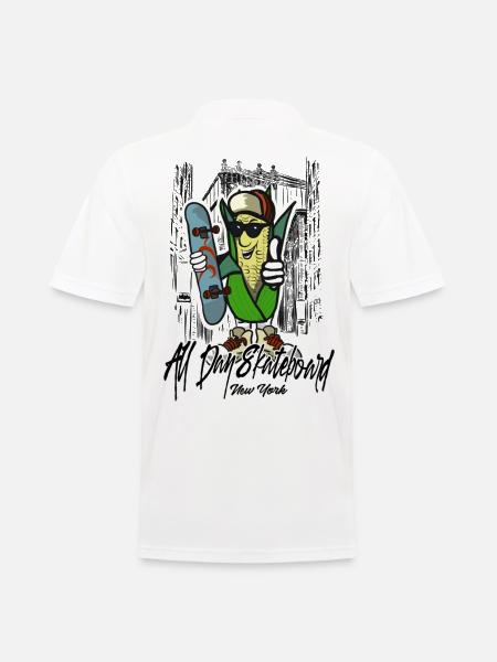 skateboard - Men's Polo Shirt - white