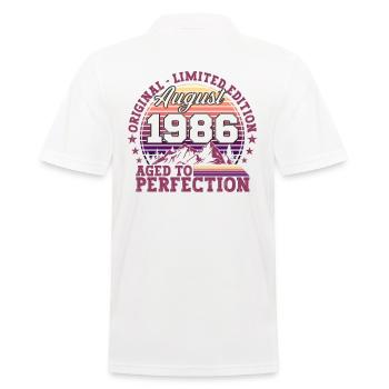 Original Août 1986 36th Birthday Fun Gift - Polo Homme - blanc - Dos - Kai (181cm)