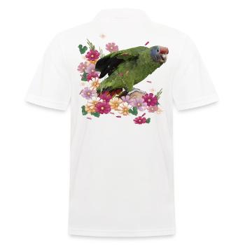 The Red-tailed Parrot - Men's Polo Shirt - white - Back - Kai (181cm)