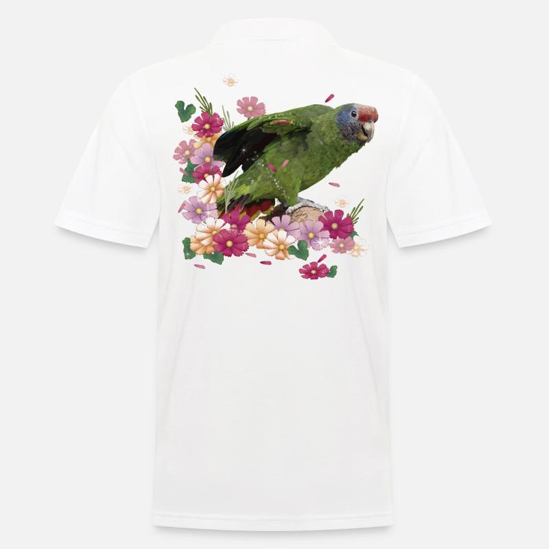Le perroquet à queue rousse - Polo Homme - blanc