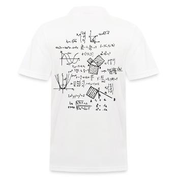 Mathematik Mathe Mathematiker mathematisch Formeln - Männer Poloshirt - Weiß - Hinten - Kai (181cm)
