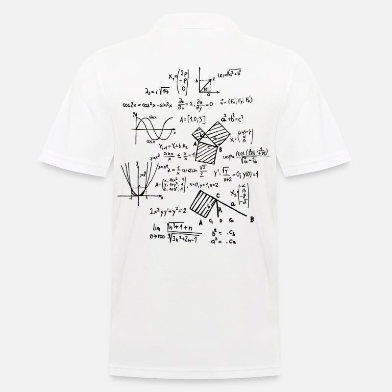 Mathematics Math Mathematician mathematical formulas - Men's Polo Shirt - white
