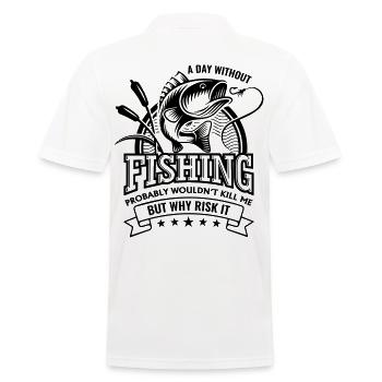 Pêcher l’idée de cadeau drôle pêche poisson pêche - Polo Homme - blanc - Dos - Kai (181cm)