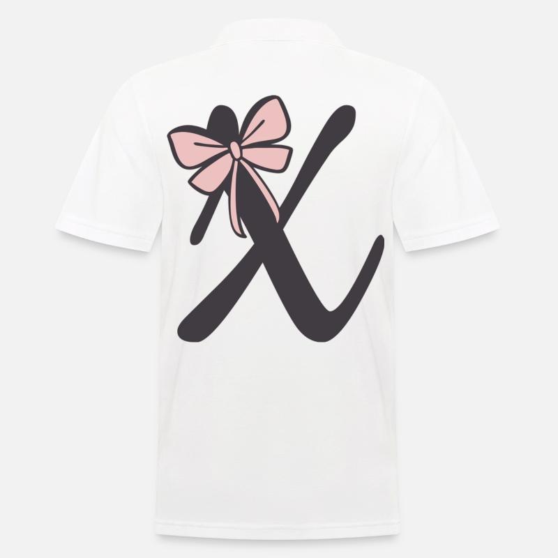 Anfangsbuchstabe X Schleifchen - Männer Poloshirt - Weiß