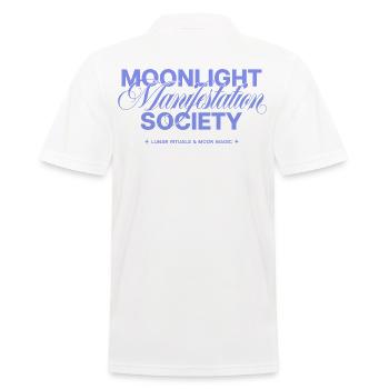 Mondlicht Manifestationsgesellschaft - Männer Poloshirt - Weiß - Hinten - Kai (181cm)