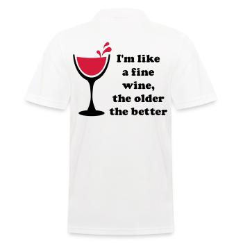 Comme un bon vin 2c - Comme un bon vin - Polo Homme - blanc - Dos - Kai (181cm)