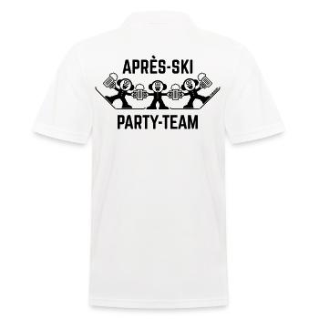 Après-Ski Party Team Trio (Bier / Karikatur / 1C) - Männer Poloshirt - Weiß - Hinten - Kai (181cm)
