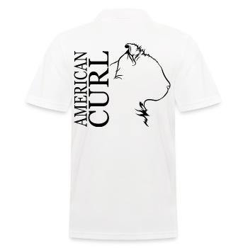 American Curl Profile Cat Cat Wilsigns - Men's Polo Shirt - white - Back - Kai (181cm)