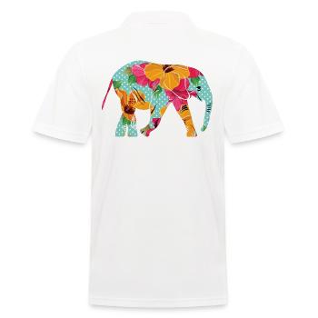 éléphant - Polo Homme - blanc - Dos - Kai (181cm)