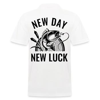 Pêcher cadeau drôle pêche poisson pêcher pêche - Polo Homme - blanc - Dos - Kai (181cm)