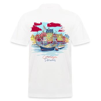 Danemark Copenhague T-shirt Danois Danois - Polo Homme - blanc - Dos - Kai (181cm)