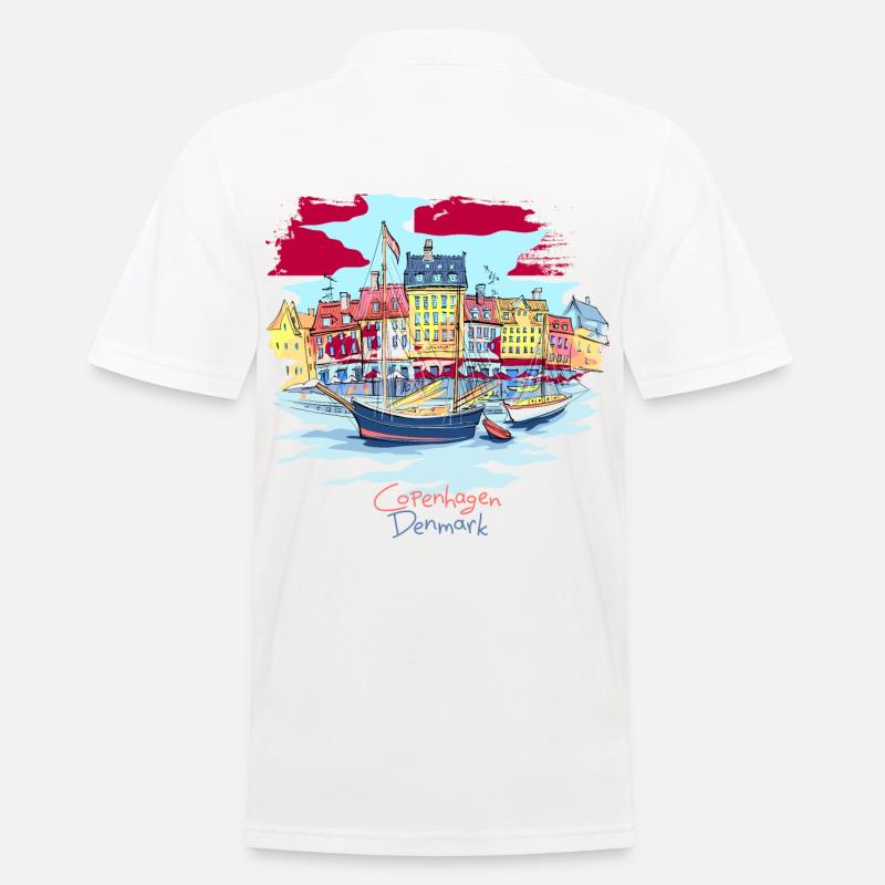 Denmark Copenhagen Danish Danmark Tshirt - Men's Polo Shirt - white