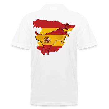 spanien flagge Spanien-Geschenk Spanischer Stier - Männer Poloshirt - Weiß - Hinten - Kai (181cm)