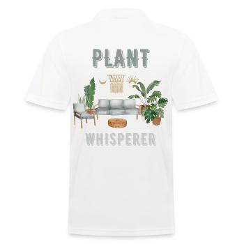 Plantes Whisperer I Plante d’intérieur Jardinier Plante - Polo Homme - blanc - Dos - Kai (181cm)