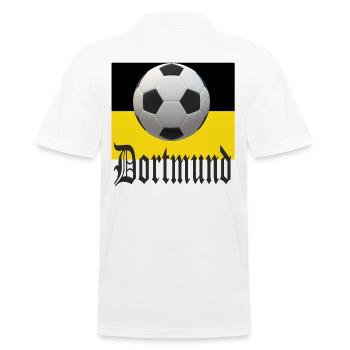 Dortmund Fussball Design - Männer Poloshirt - Weiß - Hinten - Kai (181cm)