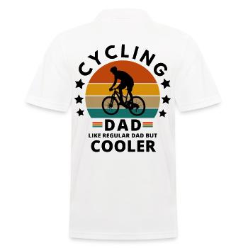 cycling dad - Men's Polo Shirt - white - Back - Kai (181cm)