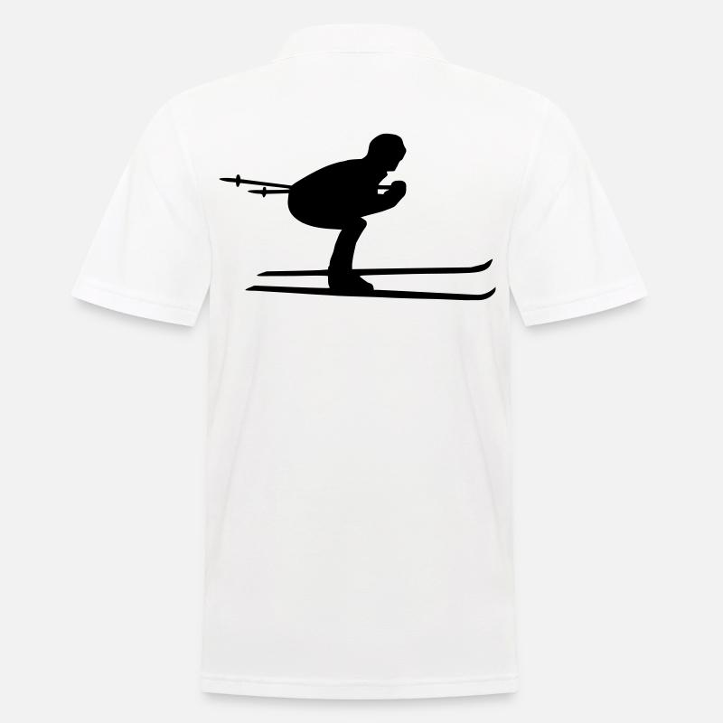 Ski - Männer Poloshirt - Weiß