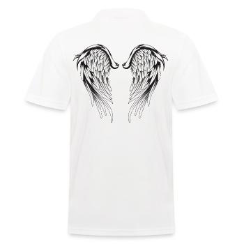 Engel Flügel Engelsflügel Schutzengel Engelflügel - Männer Poloshirt - Weiß - Hinten - Kai (181cm)