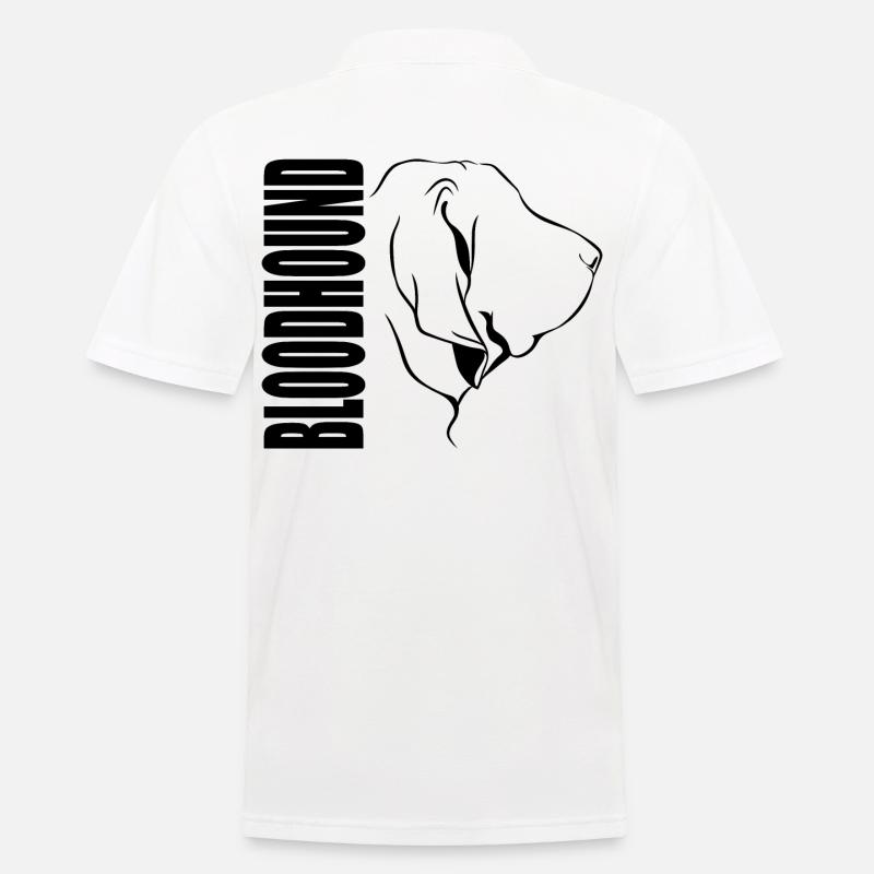 BLOODHOUND Profil Hunde Hund Wilsigns - Männer Poloshirt - Weiß