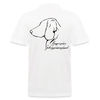 BAYERISCHER GEBIRGSSCHWEISSHUND Profil Hunde Hund - Männer Poloshirt - Weiß - Hinten - Kai (181cm)