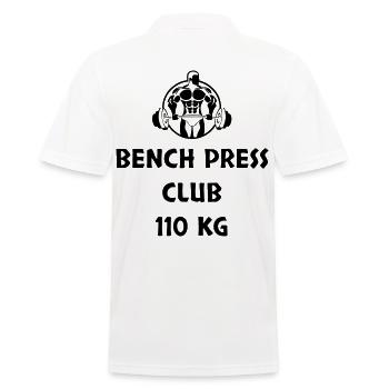 Bench Press Club 110 kg - Men's Polo Shirt - white - Back - Kai (181cm)