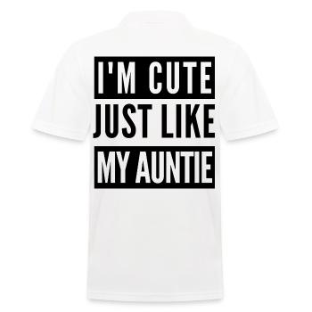 Je suis mignonne comme ma tante - Polo Homme - blanc - Dos - Kai (181cm)