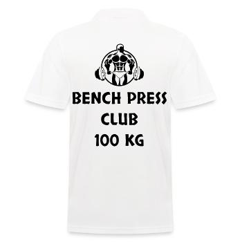 Bench Press Club 100 kg - Men's Polo Shirt - white - Back - Kai (181cm)