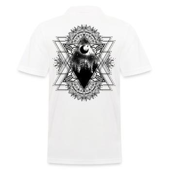 Mandala Traum Design Bohemian India Nepal Stil - Männer Poloshirt - Weiß - Hinten - Kai (181cm)