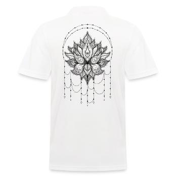 Conception de yoga om fleur de lotus indien avec ornements - Polo Homme - blanc - Dos - Kai (181cm)