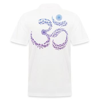 Om Yoga Meditation Goa Musik Symbol Mandala - Männer Poloshirt - Weiß - Hinten - Kai (181cm)