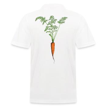 Cadeau de jardin de plantes vintage rétro carotte légume - Polo Homme - blanc - Dos - Kai (181cm)