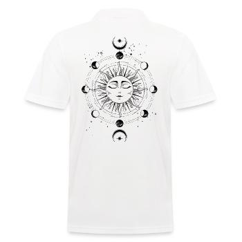 Soleil avec phases de lune Symbole occulte spirituel - Polo Homme - blanc - Dos - Kai (181cm)