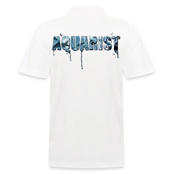 Aquarist - Liquid Typo - Tank mates inside - Männer Poloshirt - Weiß - Hinten - Kai (181cm)
