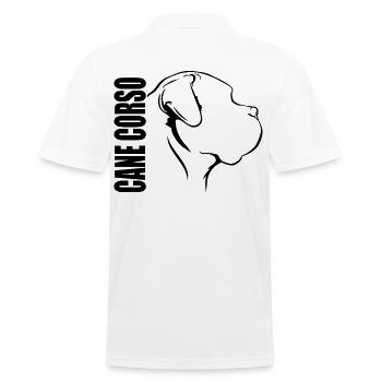 CANE CORSO Profile Dogs Dog Wilsigns - Men's Polo Shirt - white - Back - Kai (181cm)