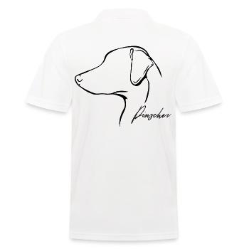 PINSCHER Profil Hunde Hund Wilsigns - Männer Poloshirt - Weiß - Hinten - Kai (181cm)