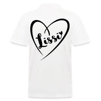 Lissi Name Vorname im Herzrahmen - Männer Poloshirt - Weiß - Hinten - Kai (181cm)