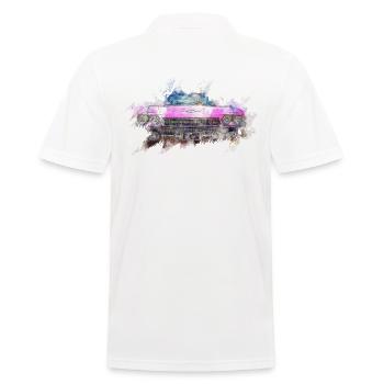 Cadillac Car USA America vintage vintage pink - Men's Polo Shirt - white - Back - Kai (181cm)