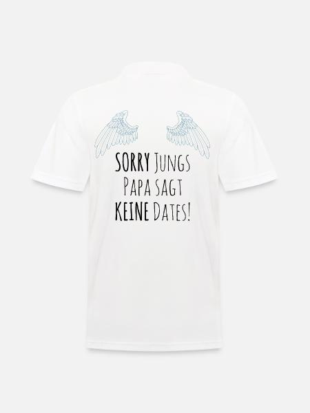 Sorry Jungs Papa sagt keine Dates Geschenk Idee - Männer Poloshirt - Weiß