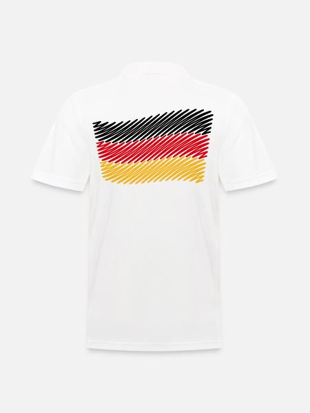 National Flag Of Germany (Scribble) - Men's Polo Shirt - white