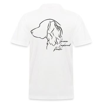 Profil pointeur allemand à poil long chiens Wilsigns - Polo Homme - blanc - Dos - Kai (181cm)