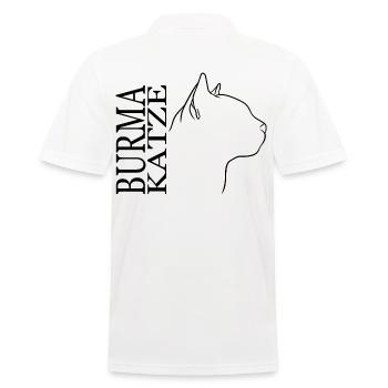 Burma Katze Profil Katzen Katze Wilsigns - Männer Poloshirt - Weiß - Hinten - Kai (181cm)