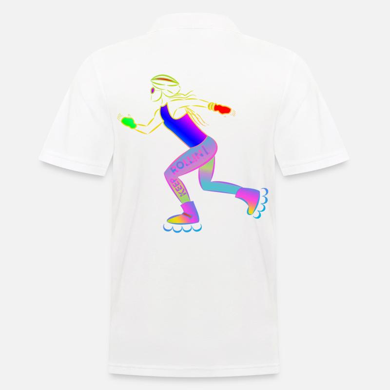 Roller Girl - Keep Rolling - Männer Poloshirt - Weiß