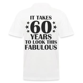 60. Geburtstag - Männer Poloshirt - Weiß - Hinten - Kai (181cm)