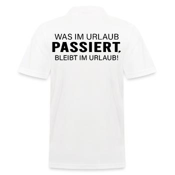 Urlaub Reiseleiter "all inclusive" road trip - Männer Poloshirt - Weiß - Hinten - Kai (181cm)