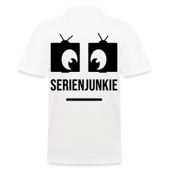 Junkie de la série aux yeux carrés - Polo Homme - blanc - Dos - Kai (181cm)