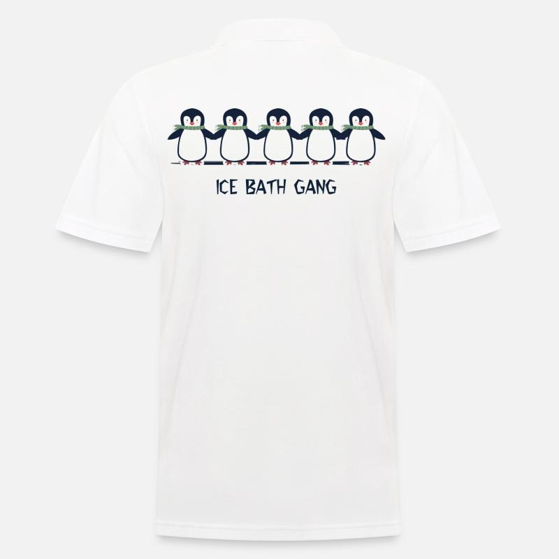 eisbaden winterbaden eisbader kältekick - Männer Poloshirt - Weiß