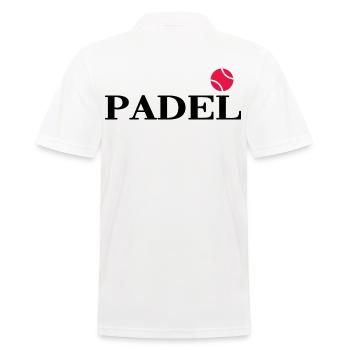 Padel PADELTENNIS Padel player Padel tennis ball - Men's Polo Shirt - white - Back - Kai (181cm)